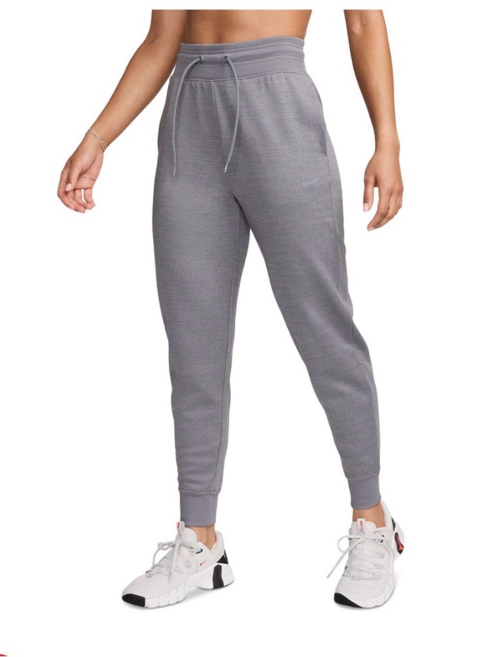 Nike Women's Heather Gray High-Waist Jogger Pants